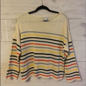 Striped cream sweater